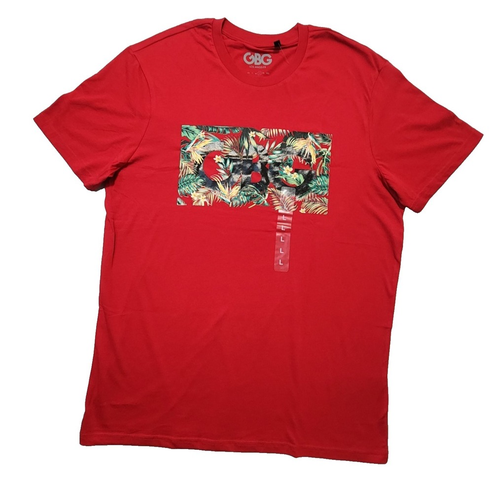 G by Guess Men's T-shirt Graphic Print Short Sleeve‎ Danny Tee Red Size L